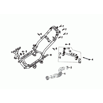 MOTEUR À CHÂSSIS ET SUSPENSION Sym Orbit II Euro 4 gris mat