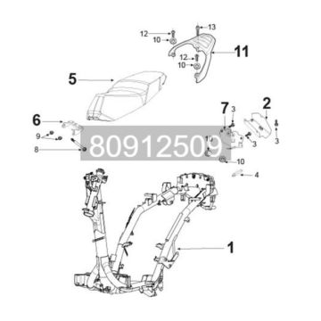 Frame Peugeot Tweet 125i E5 FL 2023-2025