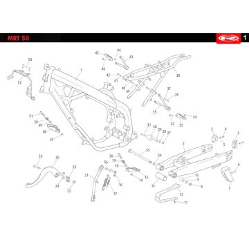 Cadre Rieju MRT SM blanc 2010 2 temps