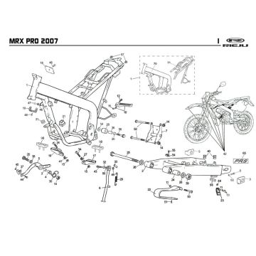 Cadre Rieju MRX pro r-green 2008 2 temps