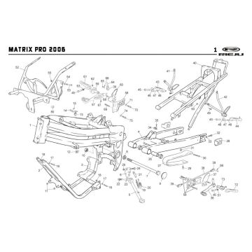 Cadre Rieju Rs2 pro green 2009 2 temps