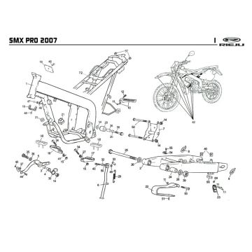 Cadre Rieju SMX pro orange 2008 2 temps