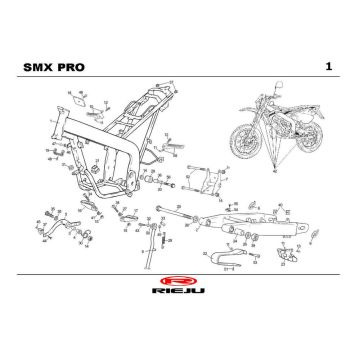 Cadre Rieju SMX pro noir 2004 2 temps