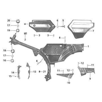 Cadre Zundapp GTS 50 517-40L5