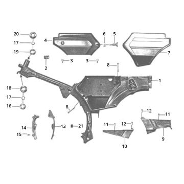 Cadres Zundapp C50 Sport 517-21L0
