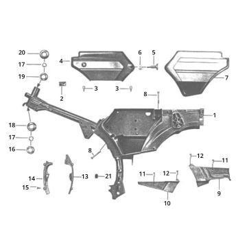 Cadre Zündapp C50 Sport 517-21LA