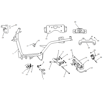 Pièces de cadre China Ape50 noir