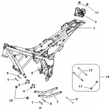 Pièces de cadre China Strada