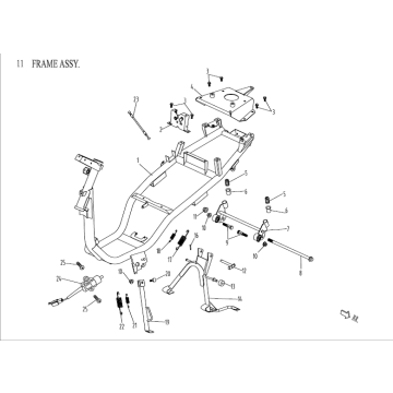 Pièces de cadre China Venom noir