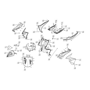 Front cover front fender Kymco Super8 R E5 GROEN