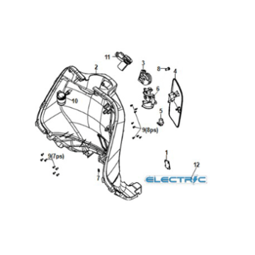 Capot intérieur avant Sym E-Fiddle Icy White (WH8028P)