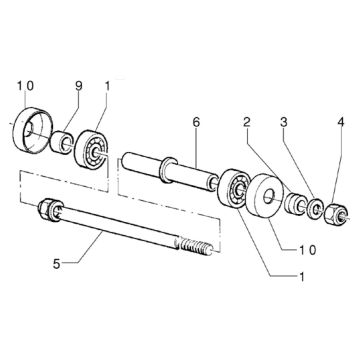 Composants de roue avant - (version frein à disque) Piaggio Zip RST