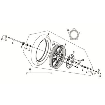 Front Wheel Sym Symphony ST 125i LC E5