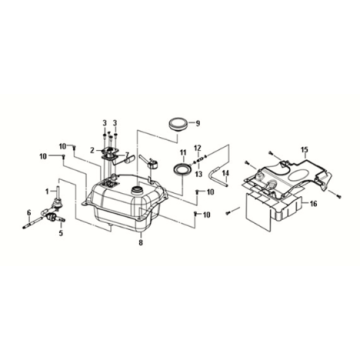 Réservoir de carburant Sym Fiddle III 50 E3