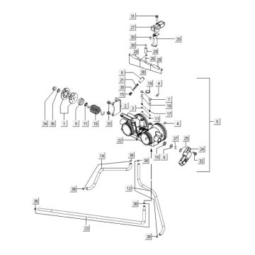 Corps de papillon Kymco Myroad 700i 4T LC 2012-2016