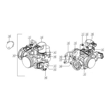 Corps de papillon Kymco Xciting 500i 4T LC