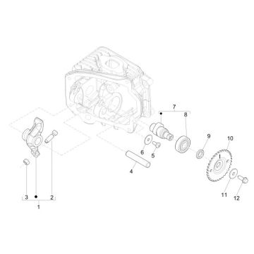 Arbre à cames - Culbuteurs Vespa Primavera 50 4T IGET 3V AC Euro 4