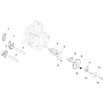Arbre à cames - Pignon d’arbre à cames - Culbuteurs Piaggio MP3 350 Maxi Sport ABS Euro 4 2018-2020