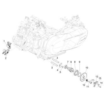 Arbre à cames - Pignon d’arbre à cames - Culbuteurs Vespa GTS 125 ie ABS Euro 5 2021