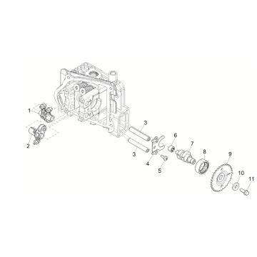 Arbre à cames Vespa Sprint 4 temps et 3 soupapes (injection euro5 IGET)