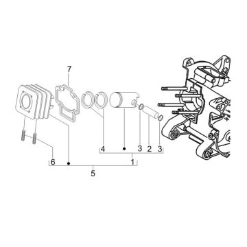 Cylindre Piaggio Liberty 2 temps