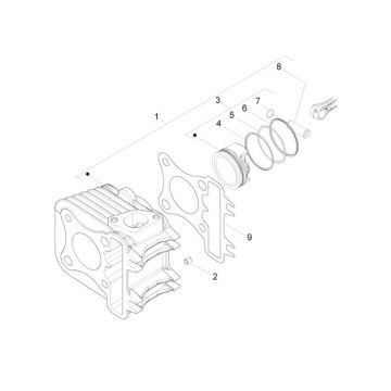 Cylindre Piaggio Liberty 4 temps