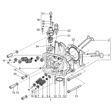 Culasse - Soupapes Piaggio MP3 350 Maxi Sport ABS Euro 4 2018-2020