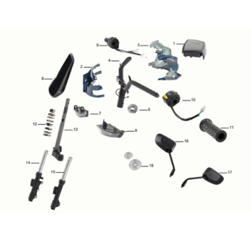 Guidon/fourche avant Yadea C1S