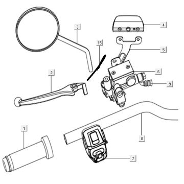 Interrupteur de guidon - frein gauche Niu N1S