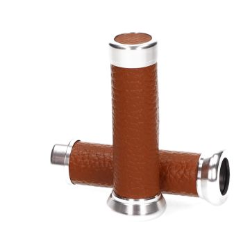 Poignées en cuir marron rétro