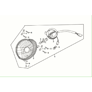 Optique de phareSym Fiddle All Euro 5