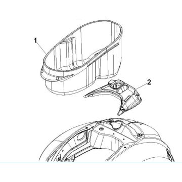 Coffre à casque Vespa GTV 250 ie 4V