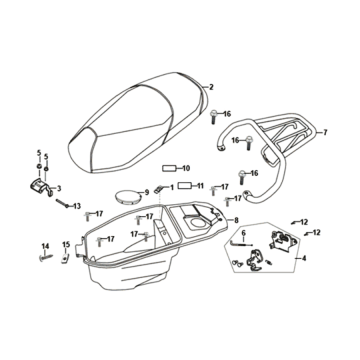 Étui rapide Euro4 pour Sym Fiddle II (WH-006), blanc
