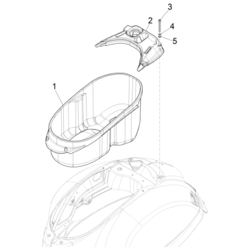 Coffre à casque Vespa GTS 125 ie ABS Euro 5 2021