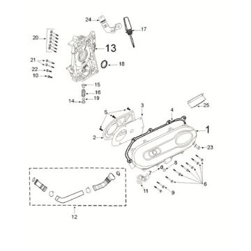 Couvercle du boîtier Peugeot Speedfight 4 50i E5