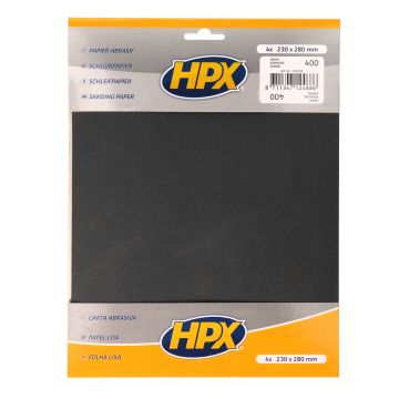 Papier abrasif grain 400 (4 feuilles 230 x 280 mm)