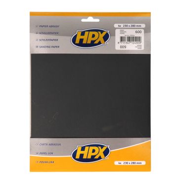 Papier abrasif grain 600 (4 feuilles 230 x 280 mm)