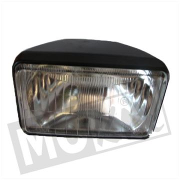 Phare universel rectangulaire 160mm BA20D Guia noir/transparent