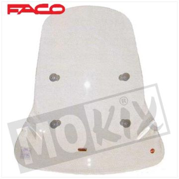 Pare-brise haut transparent Yamaha Neos/MBK Ovetto <-2008 Faco