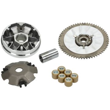Kit variateur GY6 50 4 temps comprenant des galets d'embrayage de 6,5 grammes (type 139QMB) dont Django <-2017/Kisbee <-2014/Agility/Baotian BT49-50/Huatian HT5/Veloce/V-click/Rex RS /Orbite 1