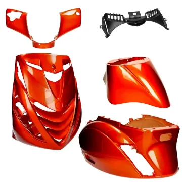 Kit carénage SP look Piaggio Zip ambre rouge métallique 5 pièces