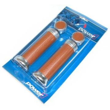 Poignées rétro en aluminium clair cognac