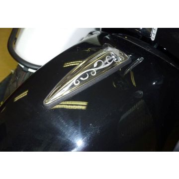 Garniture de garde boue avant Kymco New Sento en acier inoxydable universelle