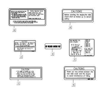 Autocollants Kymco ZX 2t ac argent-orange