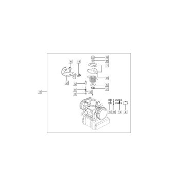 Corps de papillon Kymco New Sento 50i 4T AC bleu