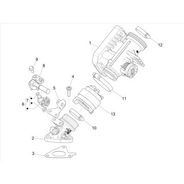 Corps de papillon - Injecteur - Collecteur d’admission Vespa Sprint 125 3V ie ABS Euro 5 2021