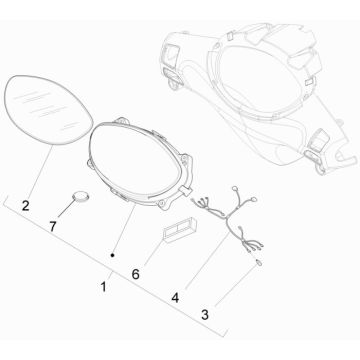Compteur Piaggio New Fly 4 temps 4 soupapes