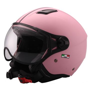 Casque jet Vito Moda rose mat