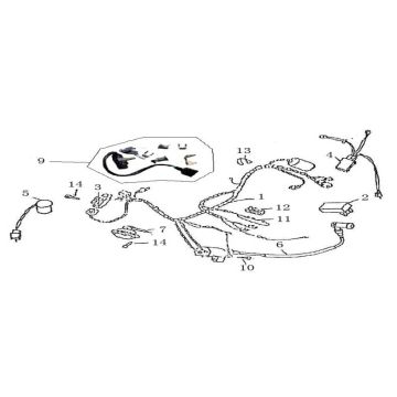 Faisceau de câbles AGM GT noir