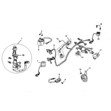 Faisceau de câbles Senzo Retro GT2 4 temps